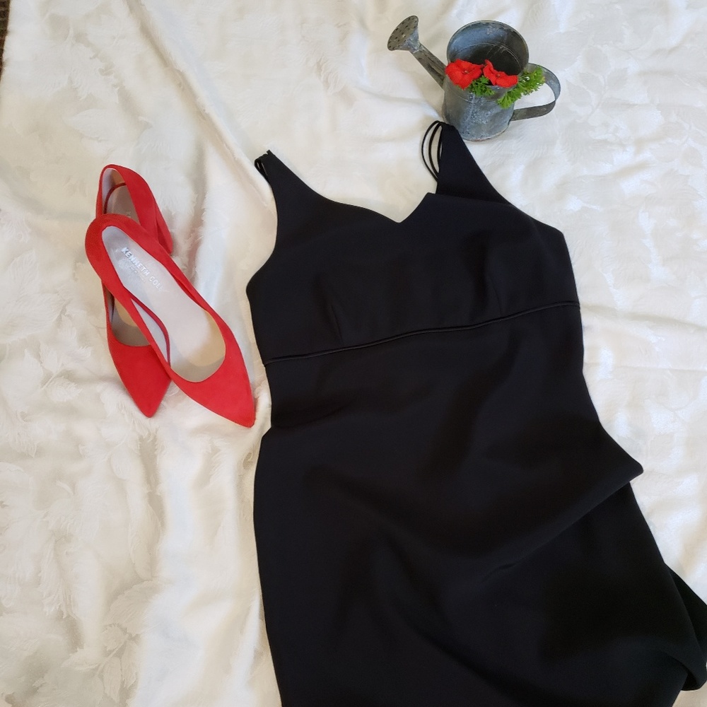 Ann Taylor Silk A- Line Dress Black